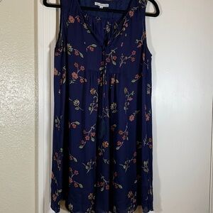 Love Johnny Was Silk Floral Tunic Dress with Tassels, S